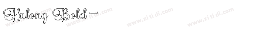 Halong Bold字体转换
